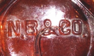 NB&CO-Jon-McCormack N B & CO amber bottle base shard